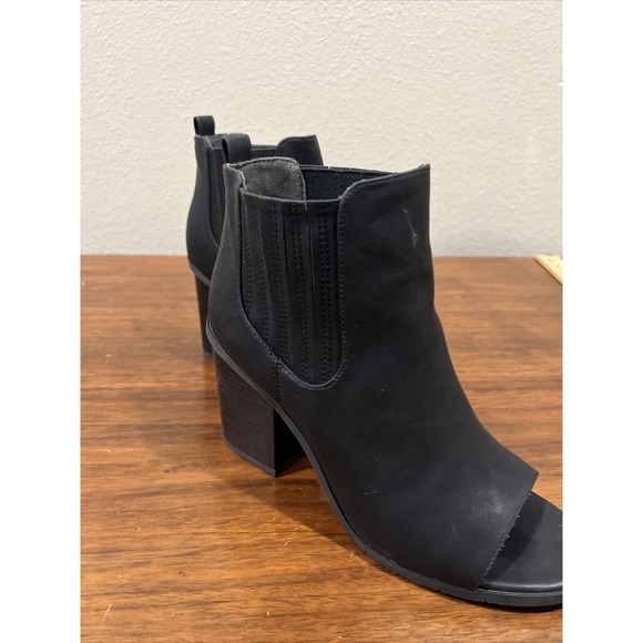 BC Shoe Women 8.5 Peep toe Bootie Black‎ Heel Breezy - Picture 3 of 9